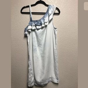 Holding Horses Denim Chambray Ruffle Dress